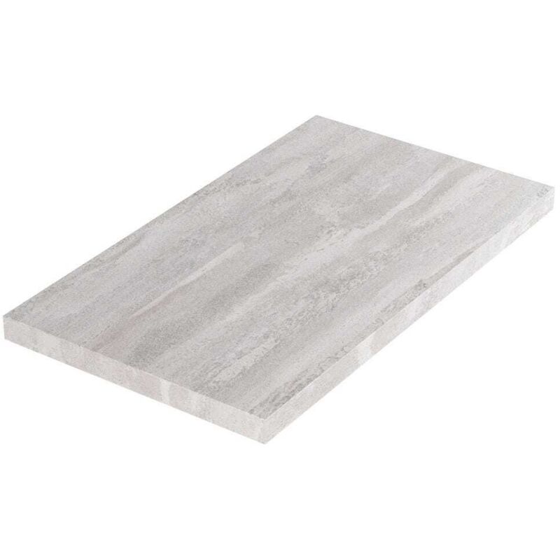 Kiamami Valentina - tagère De 80 Cm Pour Lavabo De Salle De Bain Avec Finition En Ciment