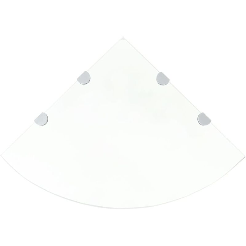 Vidaxl - tagère de coin et supports chromés Verre transparent 45x45 cm