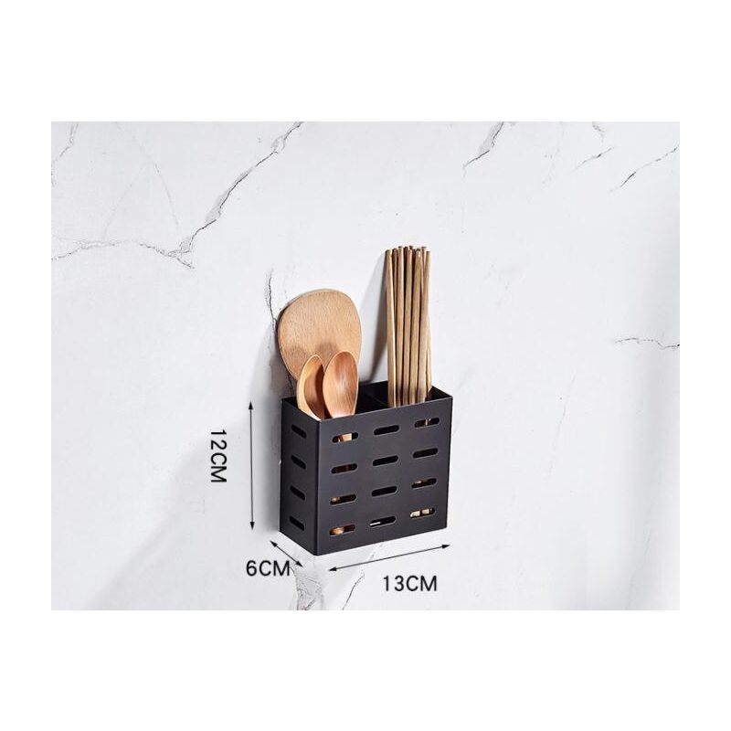 Vuszr - tagère de poinçonnage libre mural pour cuisine, étagère à épices ménagère(C étagère à baguettes en acier inoxydable)