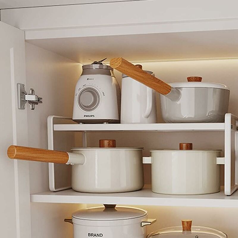 Tagère de Rangement en métal,étagère de Cuisine Avec tapis antidérapant,Organiseurs de Placards,pour Placard de Cuisine/salle de