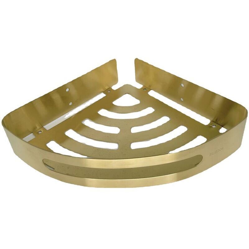 Tagère de salle de bain galvanisée / étagère d'angle en acier inoxydable doré savon de salle de bain étagères de salle de bain