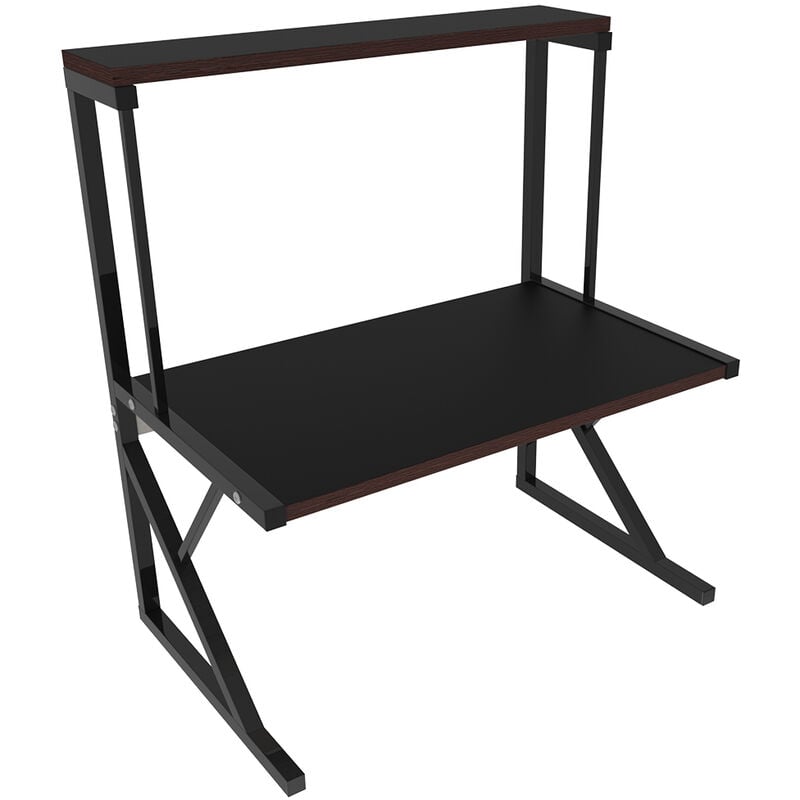 Étagère double pour micro-ondes Étagère compacte pour four Étagère pour épices 65×54×30cm Tube galvanisé + plastique pulvérisé + panneau de densité