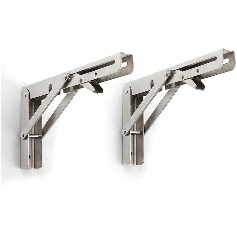 Echoo - Support Billy en acier inoxydable épaissi 8 pouces 2 seulement table à charnière pliante à angle droit à 90 degrés et dossier de chaise,Pour