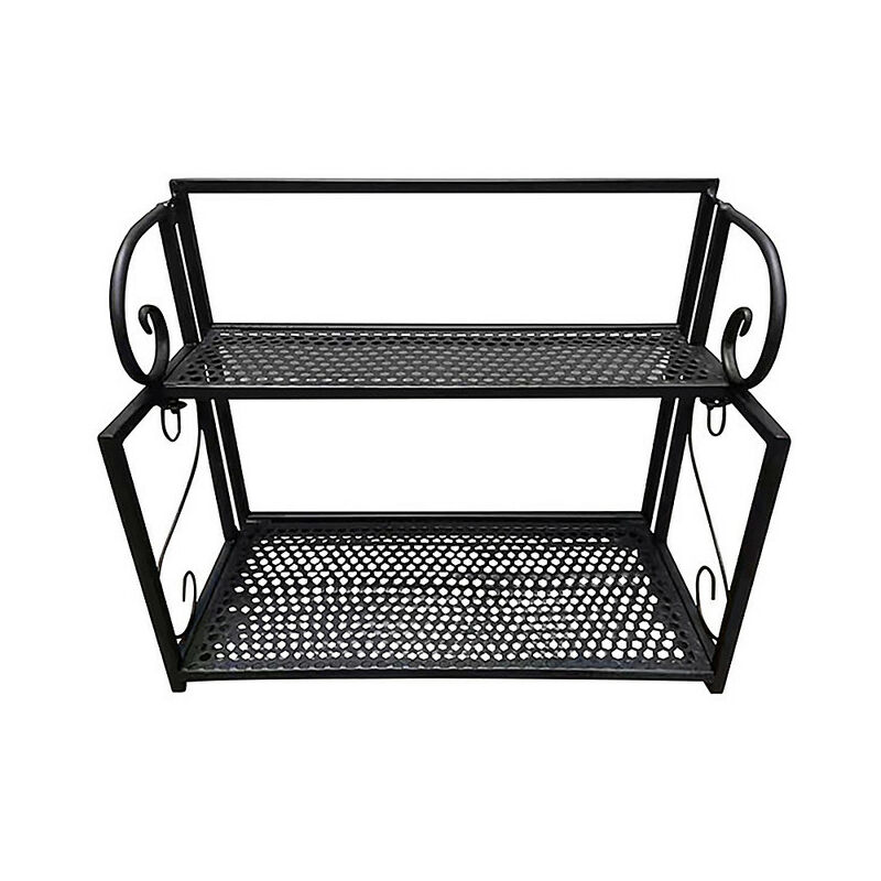 Aiducho - Etagère Rangement Douche, étagère en fer à deux niveau Organisateur Panier, Panier Etagère sous Etagère Panier de Rangement pour Placards