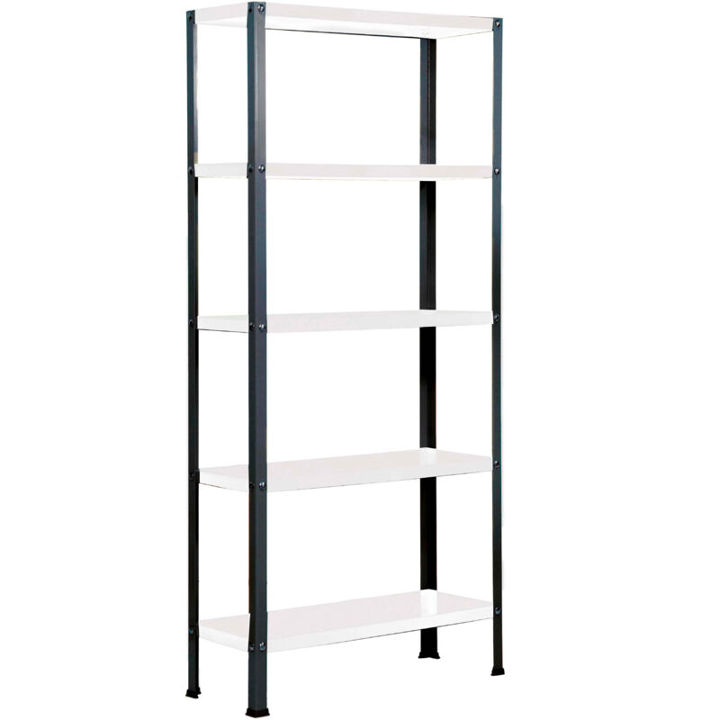 Tagère de Bureau/Bibliothèque, 1800x800x300 mm, 5 Niveaux, 100 kg par Niveau, Métal Style Industriel, Anthracite/Galvanisé – Simon Home - Simonrack Tagère de Bureau/Bibliothèque, 1800x800x300 mm, 5 Niveaux, 100 kg par Niveau, Métal Style Industriel, Anthracite/Galvanisé – Simon Home - Simonrack