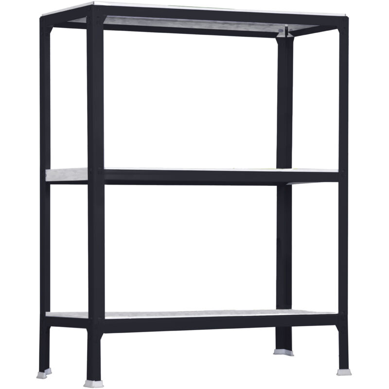 Tagère de Bureau/Bibliothèque, 900x1000x300 mm, 3 Niveaux, 150 kg par Niveau, Métal Style Industriel, Anthracite – Simon Home - Simonrack Tagère de Bureau/Bibliothèque, 900x1000x300 mm, 3 Niveaux, 150 kg par Niveau, Métal Style Industriel, Anthracite – Simon Home - Simonrack
