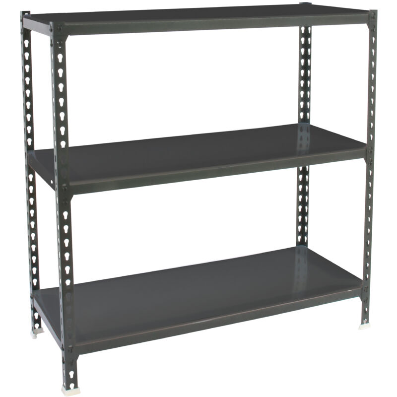 Tagère métallique Simon Rack sans vis couleur anthracite 3 étagères 900x800x500 mm Fabriquée en Espagne
