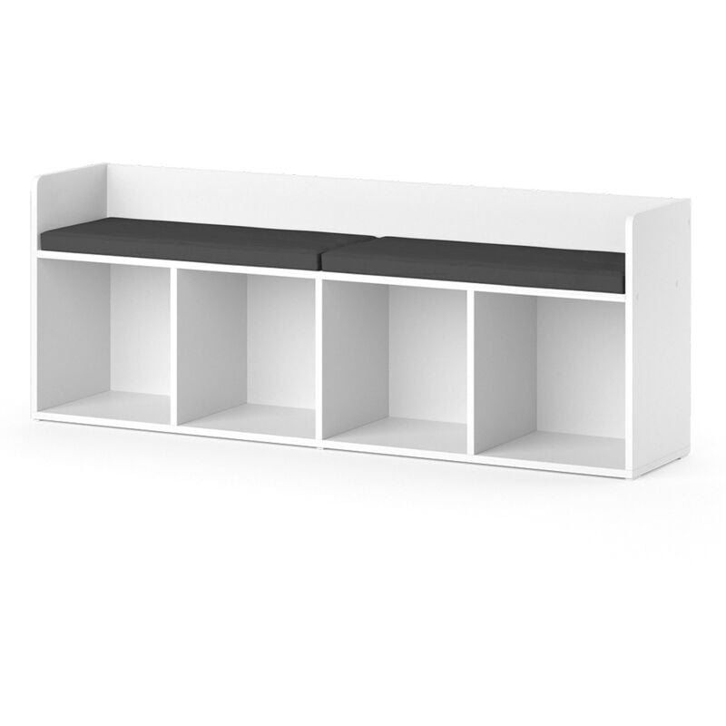 Tagère pour enfants Luigi, Blanc, 142.4 x 53.4 cm sans boîtes pliantes Vicco