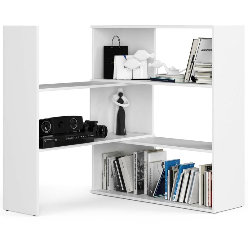 Tagère mobile Akord twist Blanche 173,6 cm 3 étagères 173,6x30x109,3 cm