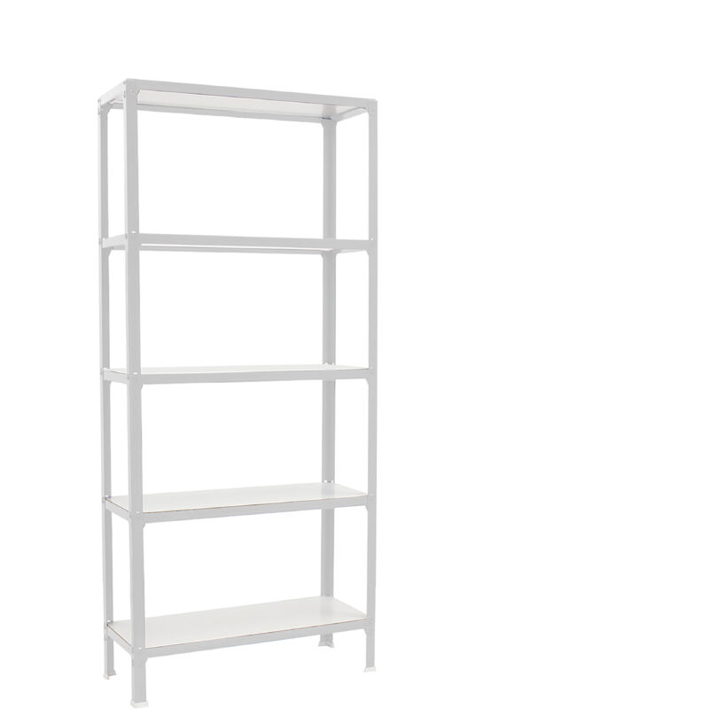 Tagère métallique Simon Rack sans vis couleur blanche 5 étagères 1800x800x300 mm Fabriquée en Espagne