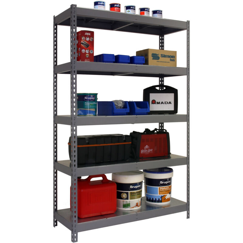 Simonrack - Etagère charge lourde bricoforte 1006-5 metal gris/galva - 2000x1000x600 300Kg