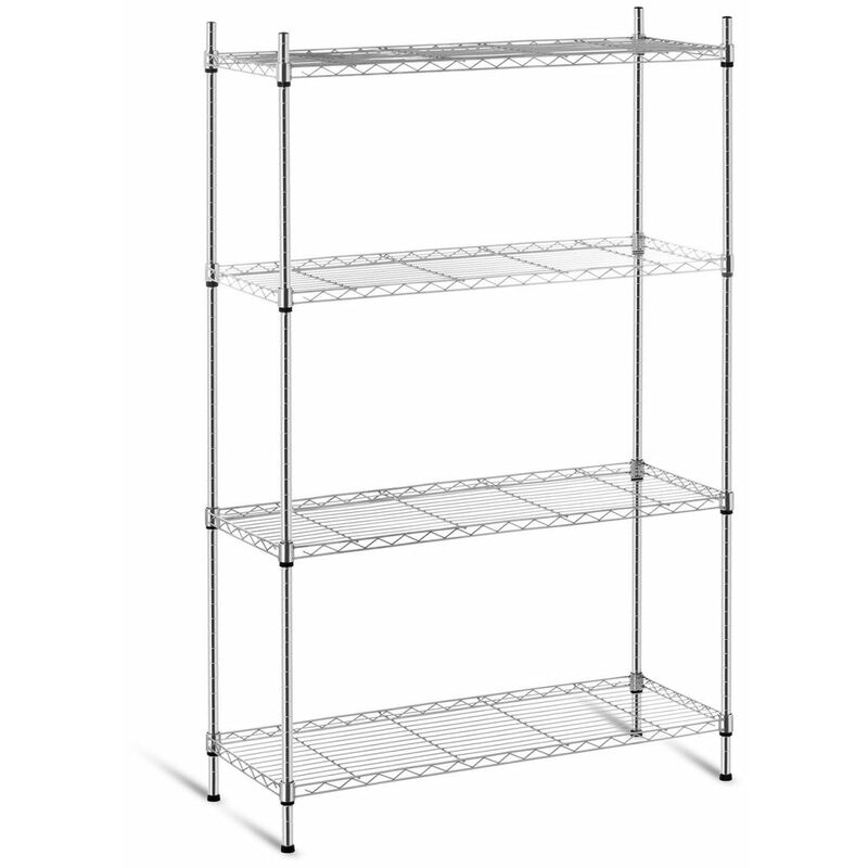 Helloshop26 - tagère métallique chromée professionnel - 35 x 90 x 137 cm - 120 kg