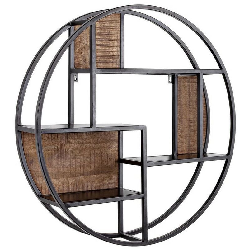 Bizzotto - tagère murale 3 étagères Walton D80 cm style industriel