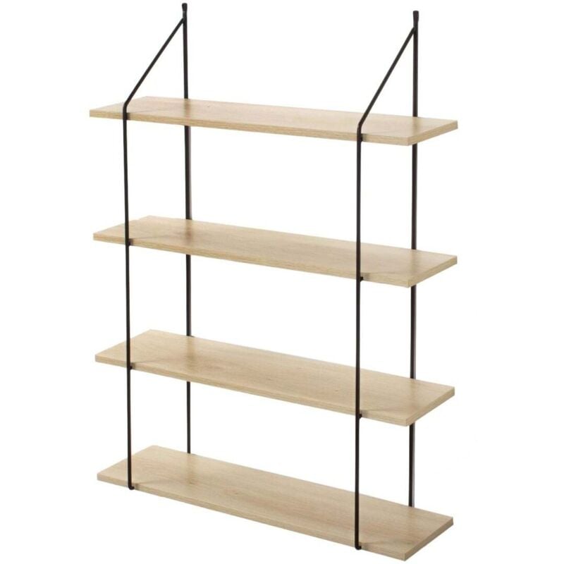Calicosy - tagère Murale 4 Niveaux Décor Bois L60 cm