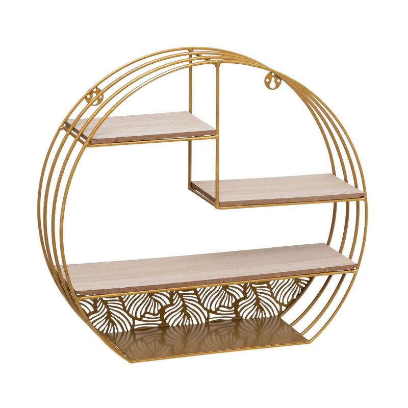 Atmosphera - tagère Murale 4 Niveaux 'Palmer' 39cm Or