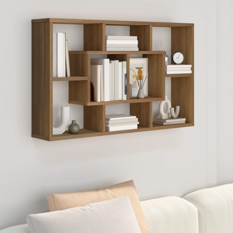 Vidaxl - tagère murale Chêne marron 85x16x52,5 cm Bois d'ingénierie