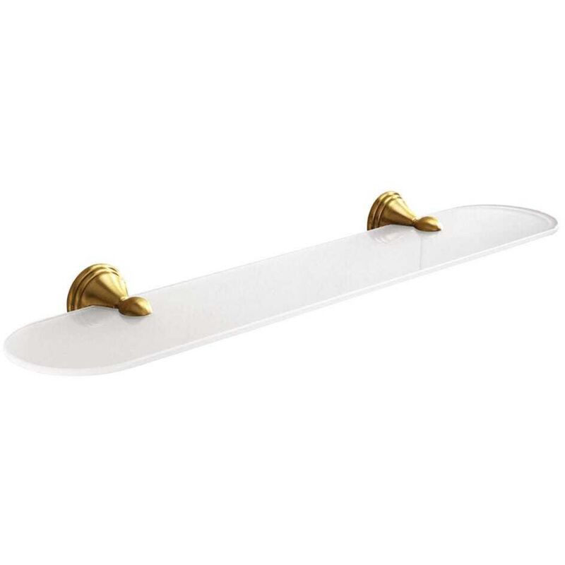 Kiamami Valentina - tagère Murale De Salle De Bains Verre Et Bronze Rosa