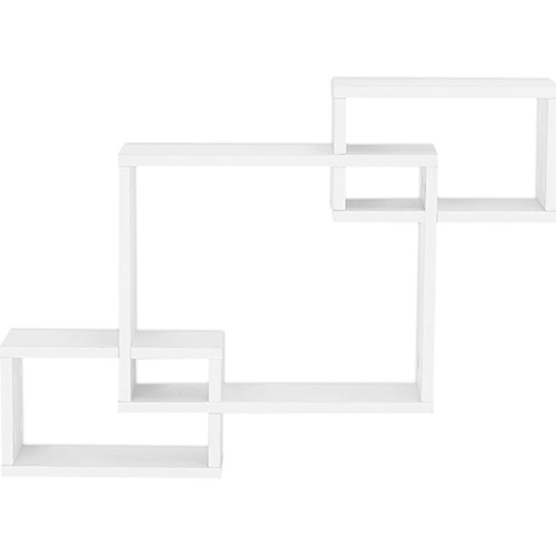 Privatefloor - tagère Murale en Bois - Design de Boîtes - Boxes Blanc