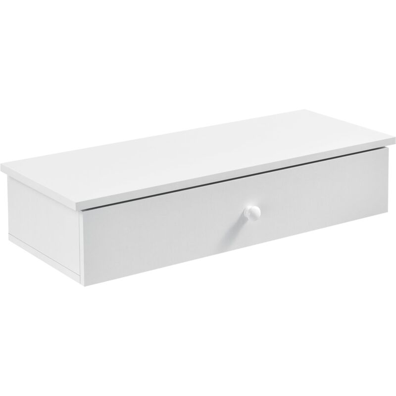 Helloshop26 - tagère murale avec rangement 60 cm blanc