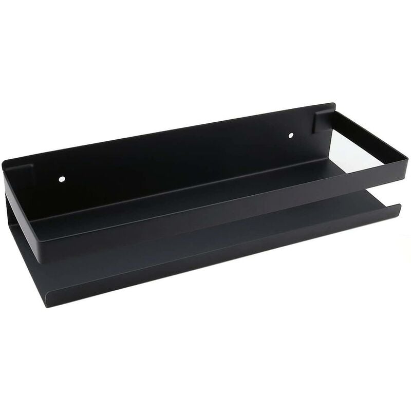Tagère murale pour salle de bain - 20-40 cm - Moderne - Noir mat - Pour salle de bain, cuisine, douche (3010.56cm)
