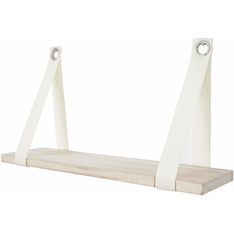 Décoshop26 - tagère murale suspendue 27x50cm en bois clair aspect vintage 040005187