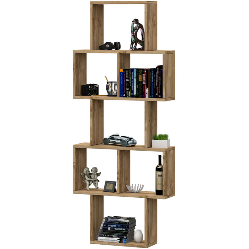 Bratex - tagère murale trio 01, tablette murale, étagère suspendue, couleur wotan.