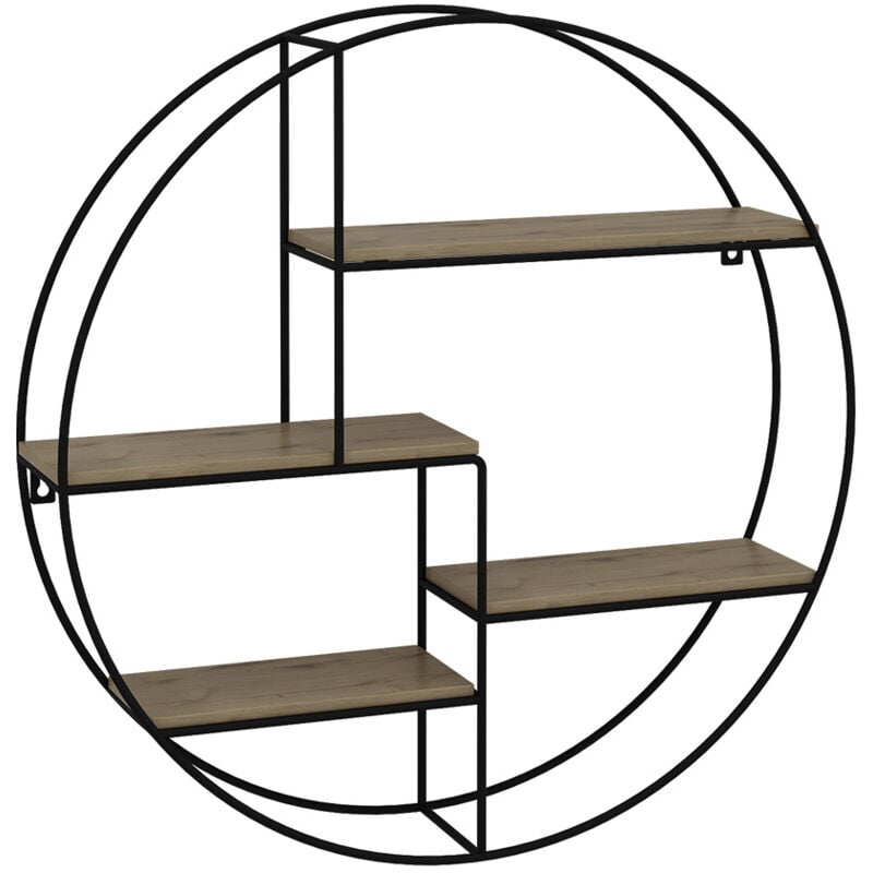 Vicco - tagère Fyrk, Chêne, 55 x 55 cm Rond