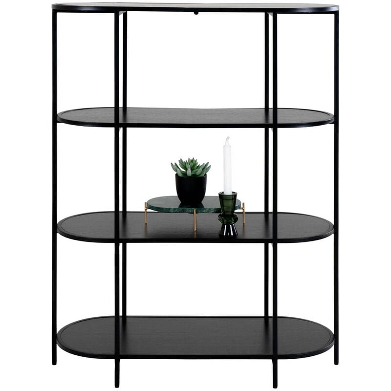 House Nordic - Vita bibliothèque 4 tablettes noir.