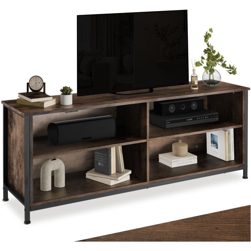 Tectake - tagère pour téléviseur Navan 147x41x60,5cm -