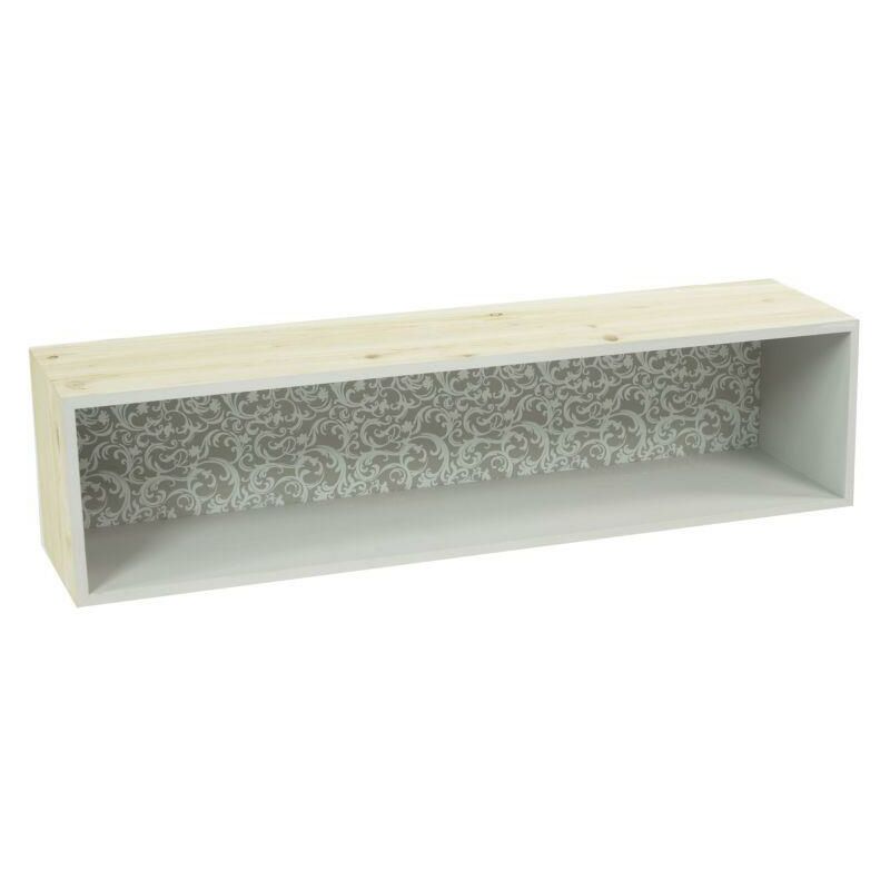 Webmarketpoint - tagère rectangulaire en bois Rebecca cm60x15x15
