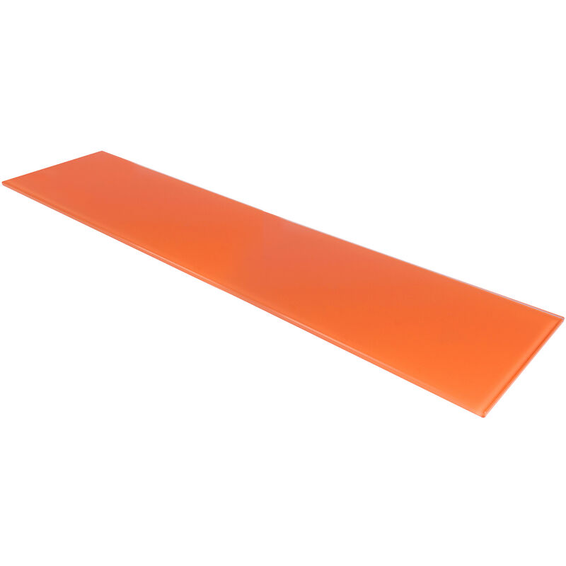 Tagère rectangulaire en verre Finition orange Mesures 6006150mm Épaisseur de l&aposétagère : 6 mm 1 unité - talla