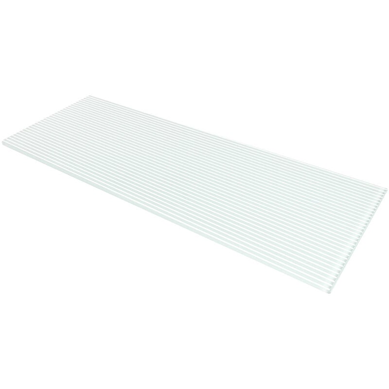 Tagère rectangulaire en verre Finition à rayures blanches Mesures 4006150mm Épaisseur de l&aposétagère : 6 mm 1 unité - talla