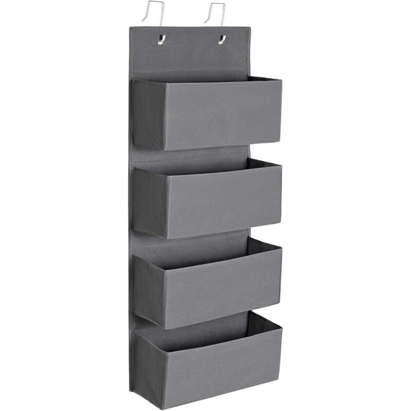 Songmics - tagère à suspendre, 4 compartiments, Rangement suspendu, Organisateur, suspendre à la porte ou au mur, en tissu, pour chambre, bureau,