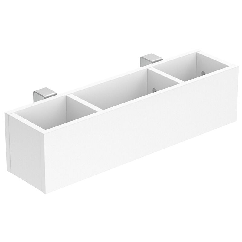 Vitalispa - tagère pour lit, Blanc, 60 x 15 cm