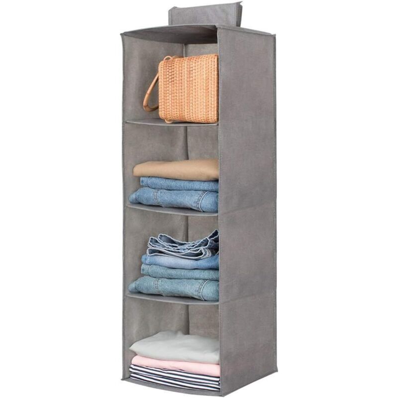 Tagères de rangement suspendues, 4 compartiments Étagères suspendues Étagère suspendue en tissu pour colonne de rangement chambre d'enfant Aussi pour