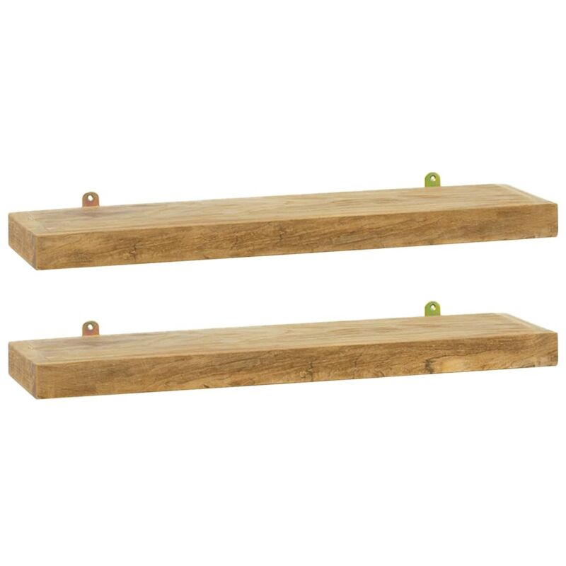 Vidaxl - tagères murales 2 pcs 60x15x4 cm bois de teck massif