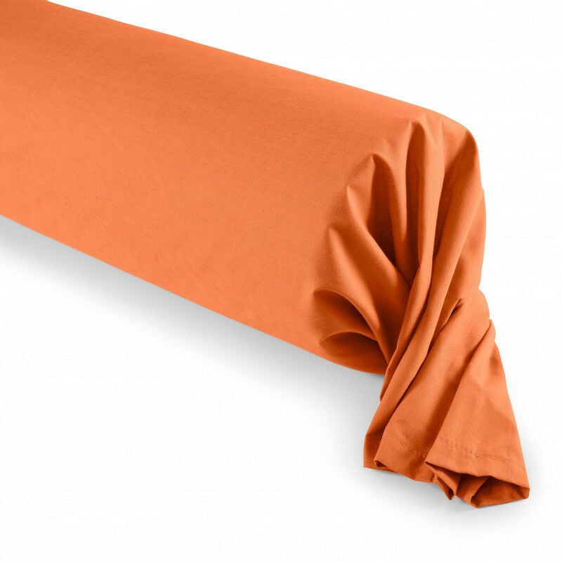 univers decor - taie de traversin / 100% coton 57 fils/cm² - orange - 45 x 185 cm - orange