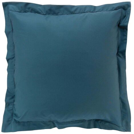 Taie de traversin 63 x 63 cm taie d'oreiller doux en percale 100 % coton coloris bleu