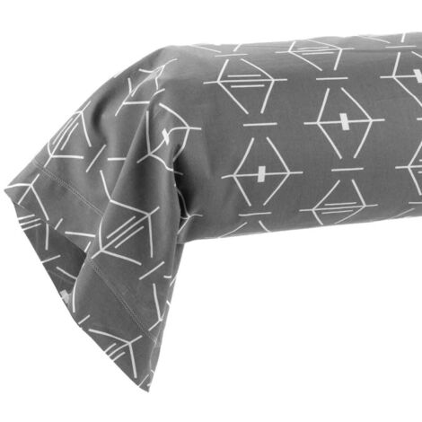 Taie de Traversin "Aristide" 85x185cm Anthracite