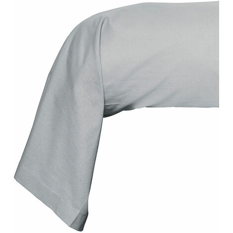 Taie de traversin coton bio 45x185 cm ORGANIC coloris Gris Acier