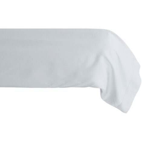 Taie de traversin en percale de coton - Manoir - 43 x 190 cm - Blanc neige - Livraison gratuite