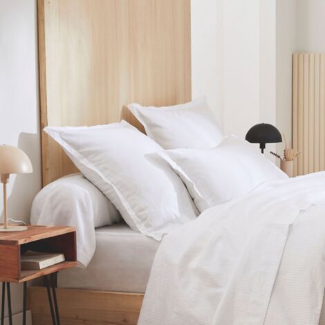 Taie de traversin esprit grand hôtel Blanc 86x240 cm