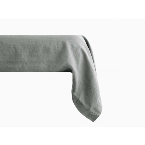 Taie de traversin Palace pur coton teint lavé, 63 fils/cm² Vent du sud - Palace Acier - 43 x 195 cm