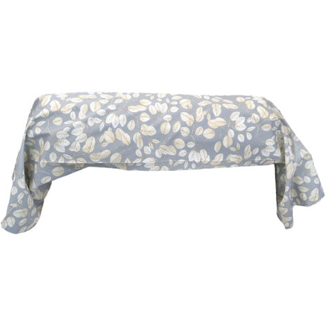 Taie de traversin percale de coton LISON GRIS 140x43 cm