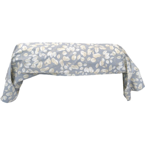 Taie de traversin percale de coton LISON GRIS 240x43 cm