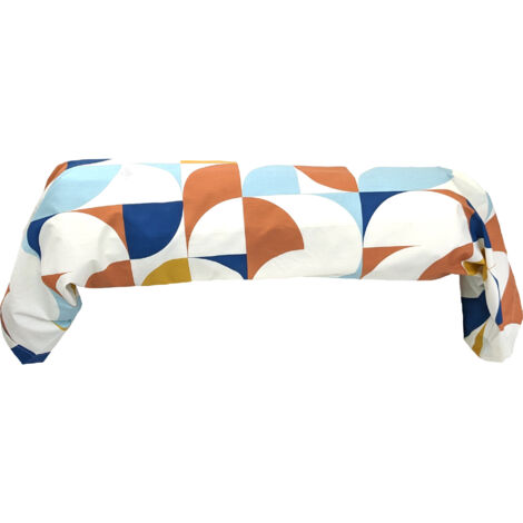 Taie de traversin percale de coton MODULO 240x43 cm