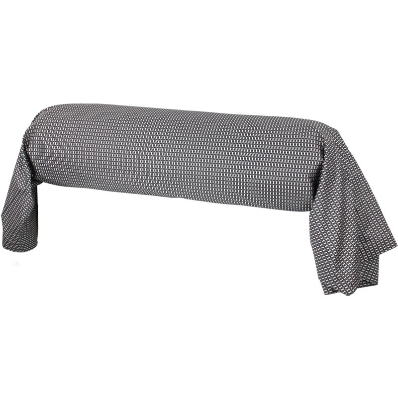 LINNEA  Taie de traversin 240x43 cm Satin de Coton Enzo Noir