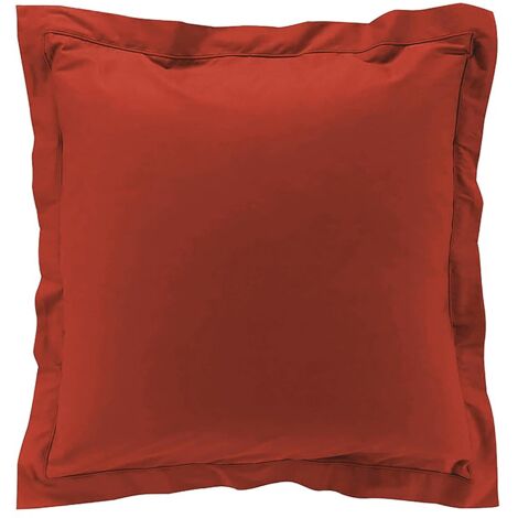 Taie de traversin taie d'oreiller 63 x 63 cm en coton, 100% percale coloris rouge