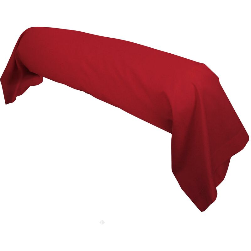 linnea - taie de traversin uni 100% coton alto 140x43 cm - rouge garance