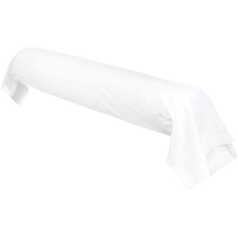 Linnea Taie de traversin uni 185X43 cm 100% coton ALTO Blanc